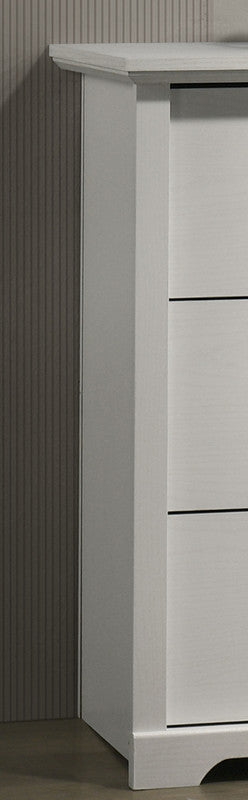 Elettra 57"W White 6-Drawer Dresser with Black Handles