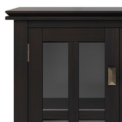 Artisan 30 inch Wide Solid Wood Low Storage Cabinet in Hickory Brown