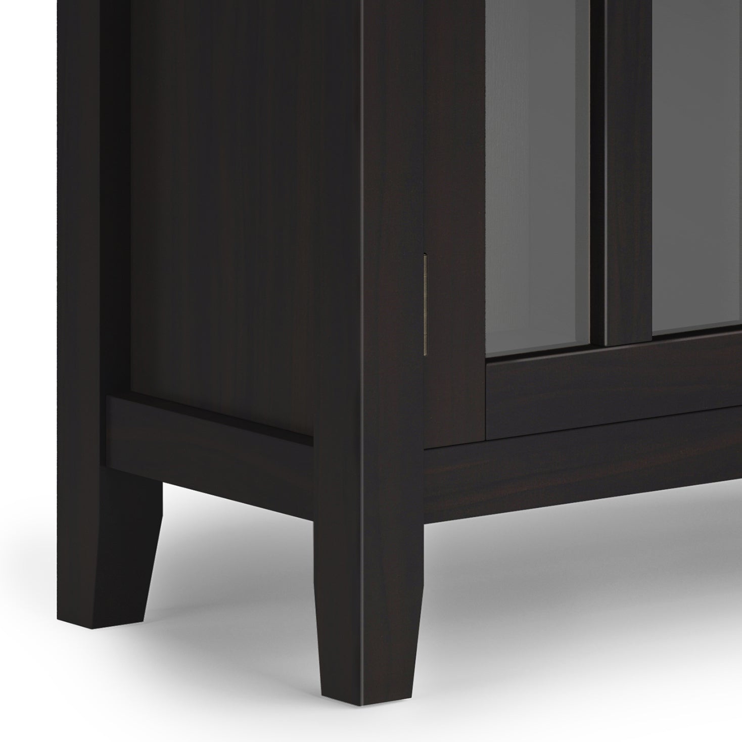 Artisan 30 inch Wide Solid Wood Low Storage Cabinet in Hickory Brown