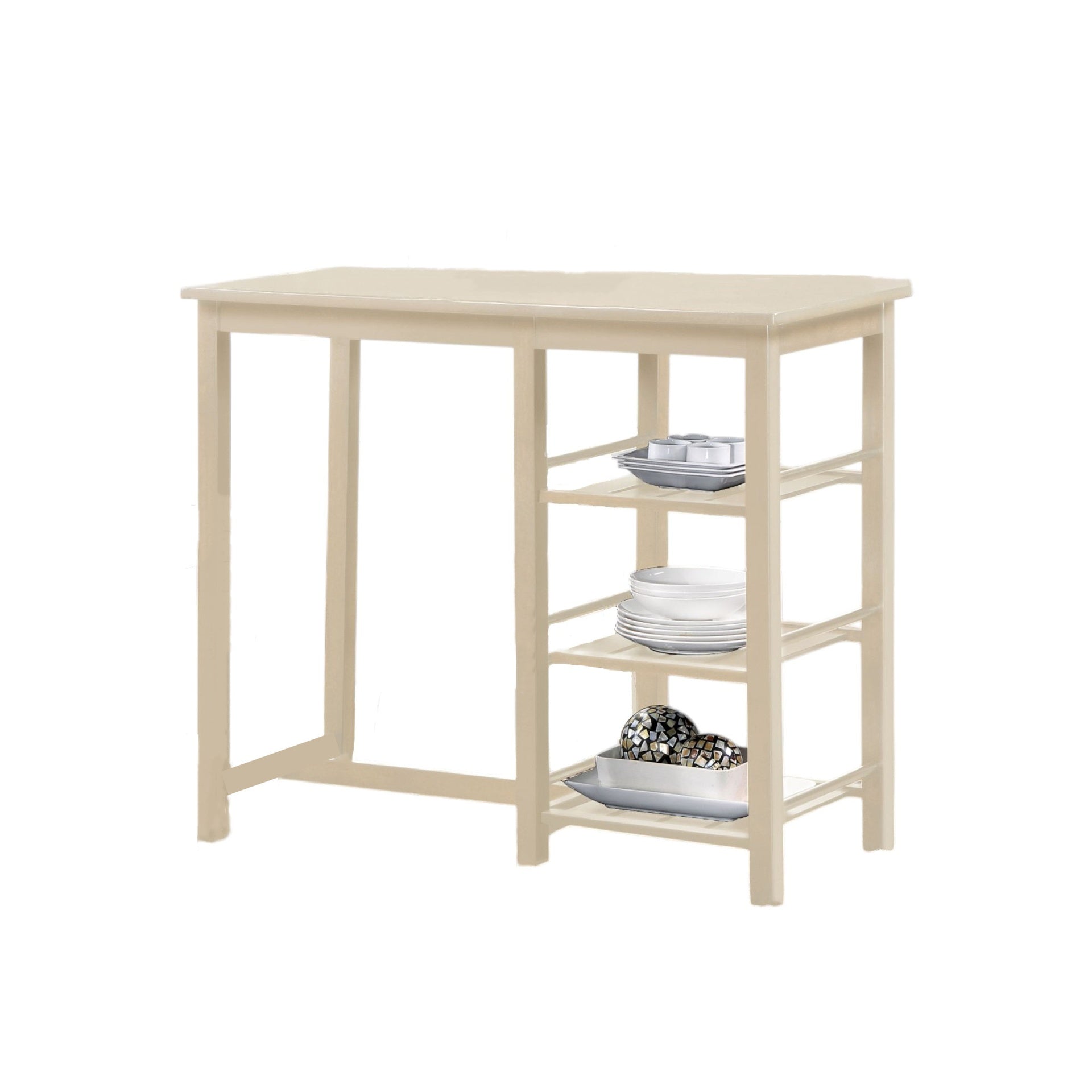 Nyssa Buttermilk Finish 3PCs Counter Height Set