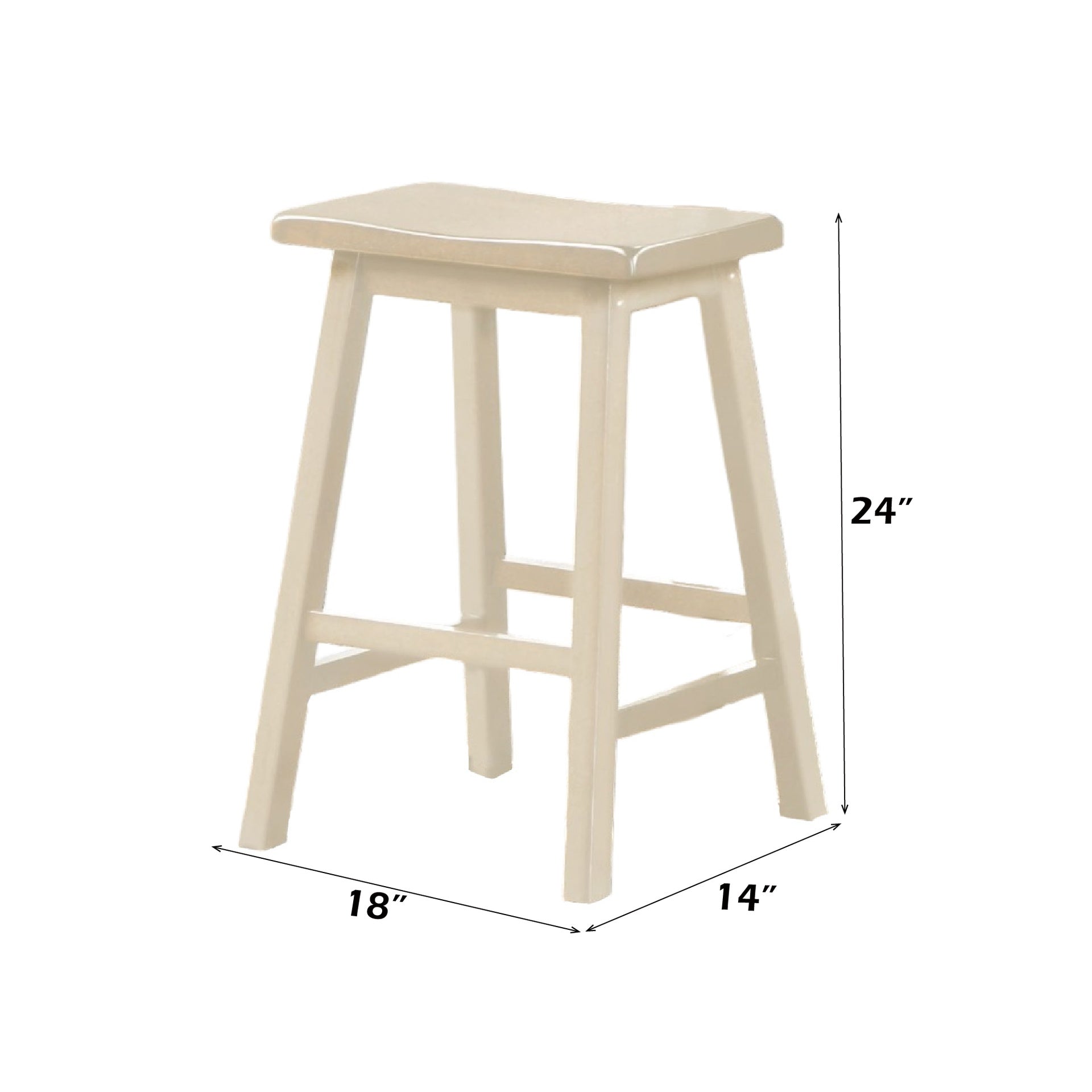 Nyssa Buttermilk Finish 3PCs Counter Height Set
