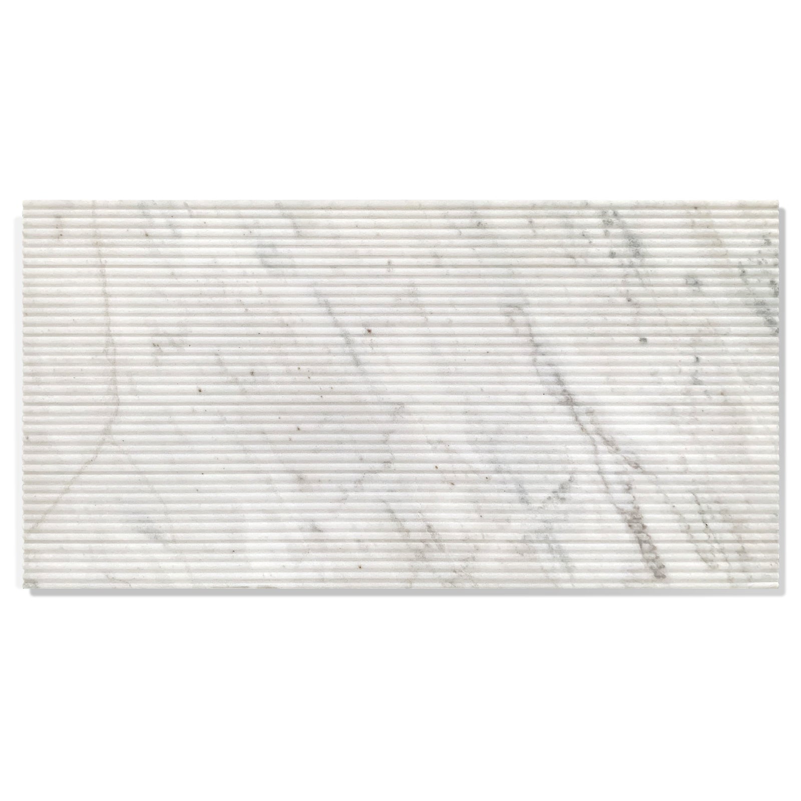 12x24 White Marble,natural marble, for wall,OL textured finished, 3D fluted marble, natural stone, genuine marble, real marble, 1 box 4 pcs