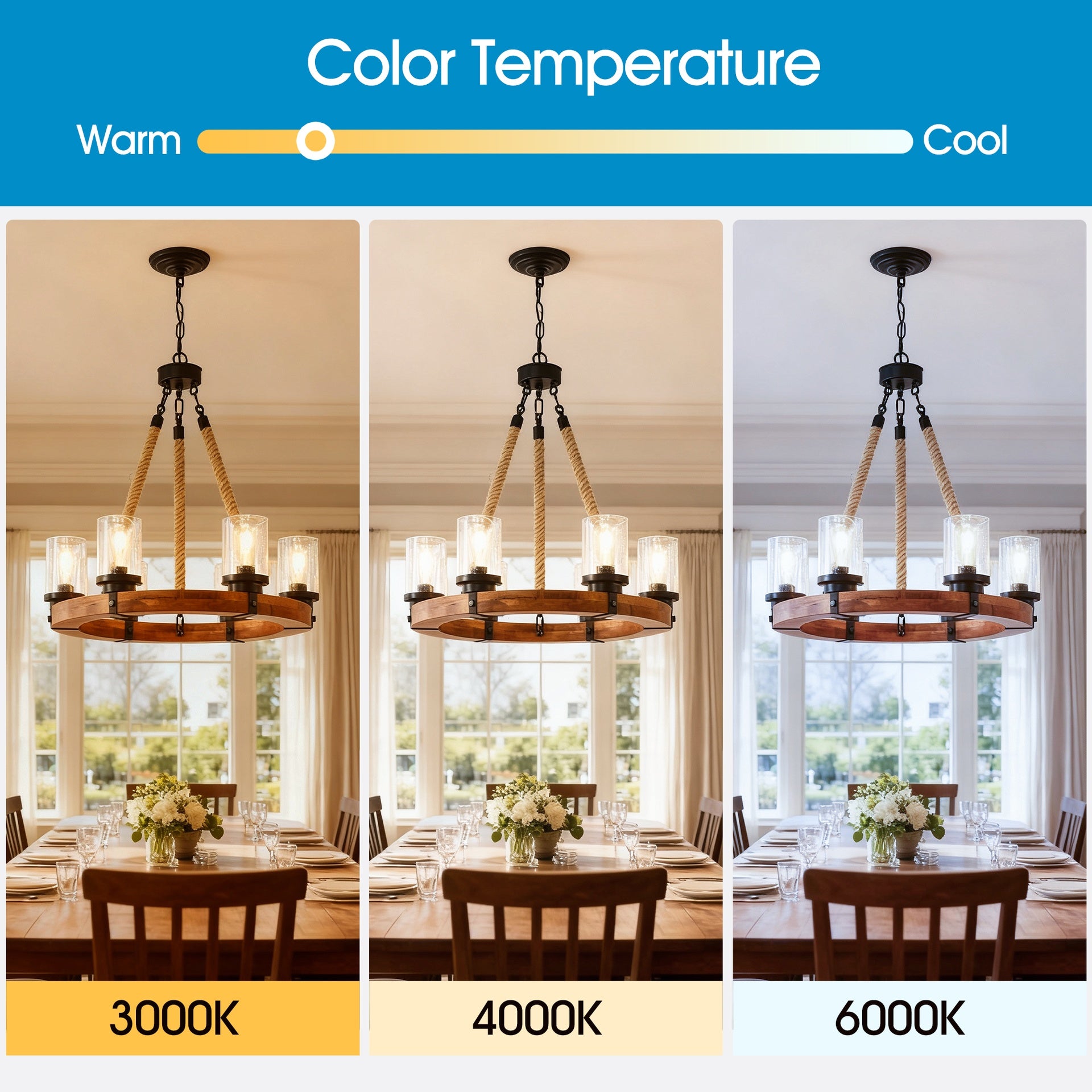 23.62 INCH Round Wood Pendant Light with Seeded  Glass Shade, Rustic 6-Light Wagon Wheel Chandelier,Farmhouse Chandeliers for Dining Room Kitchen Island Foyer Entryway (8 Light)--NO INCLUDED BULBS