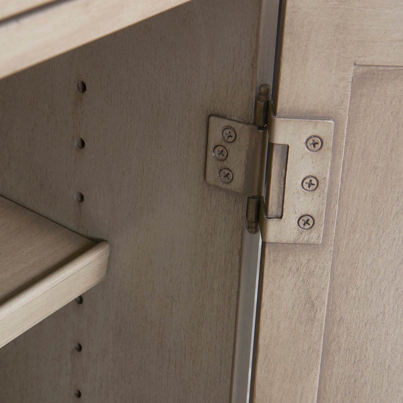 Dauphin Handpainted Entryway Storage Cabinet, Grey Cashmere Wood