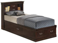 Louis Phillipe G3125B-TSB Twin Storage Bed , Cappuccino