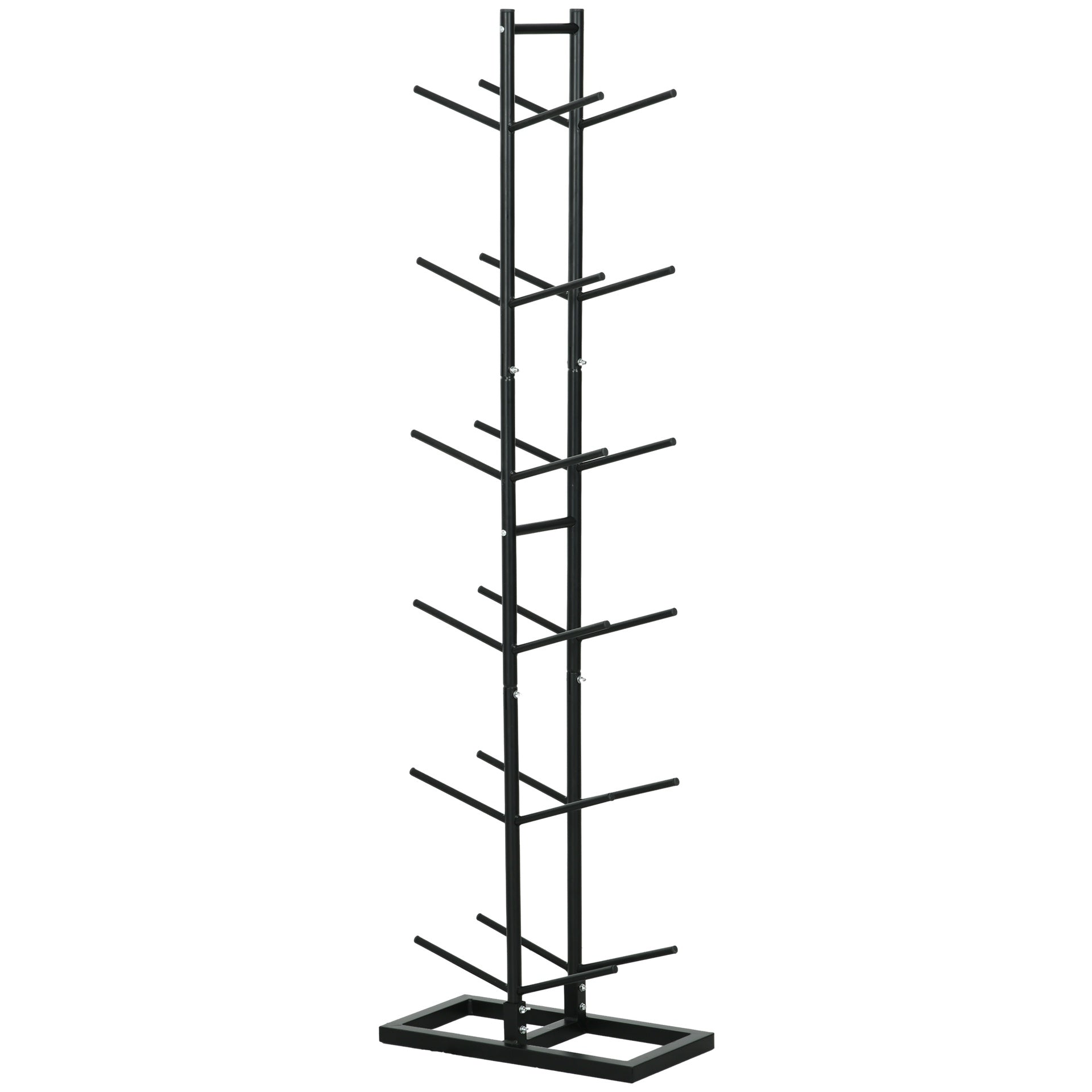 Soozier Ball Storage Rack, Vertical Basketball Rack, Steel Ball Holder Organizer for Gym Garage Classroom, 12-Ball Capacity