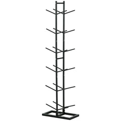 Soozier Ball Storage Rack, Vertical Basketball Rack, Steel Ball Holder Organizer for Gym Garage Classroom, 12-Ball Capacity