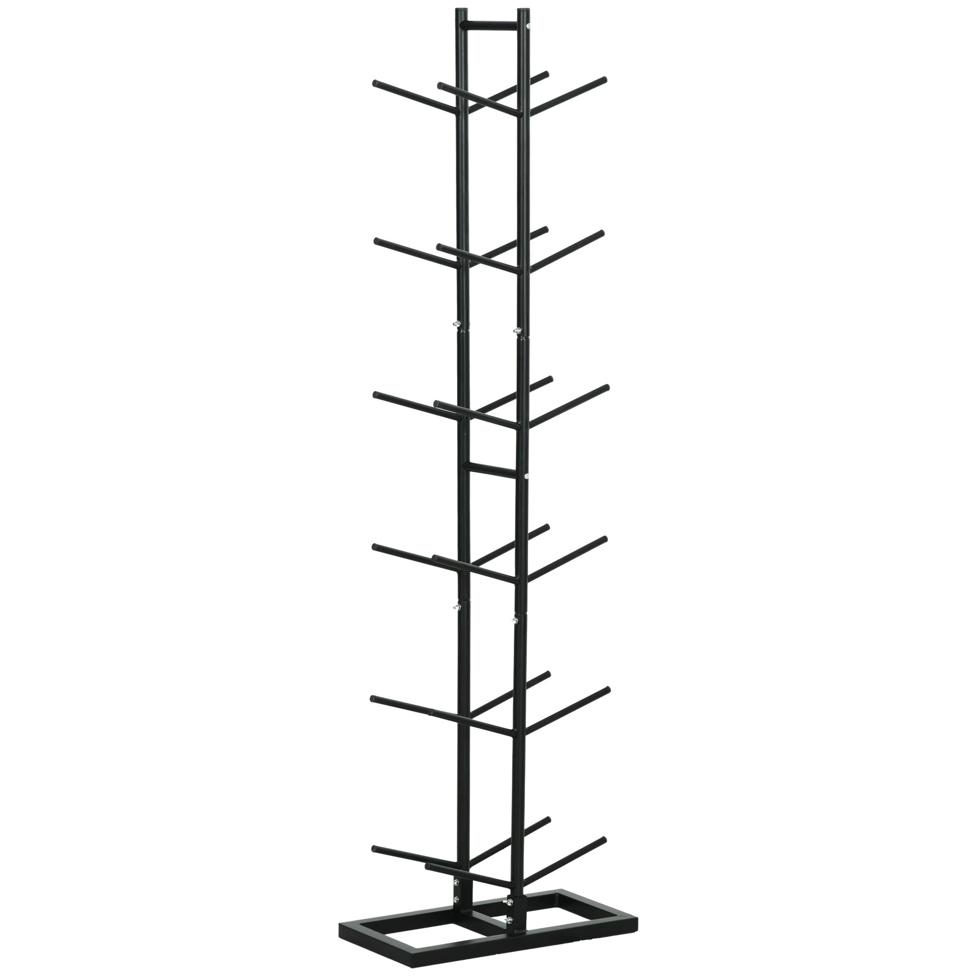 Soozier Ball Storage Rack, Vertical Basketball Rack, Steel Ball Holder Organizer for Gym Garage Classroom, 12-Ball Capacity