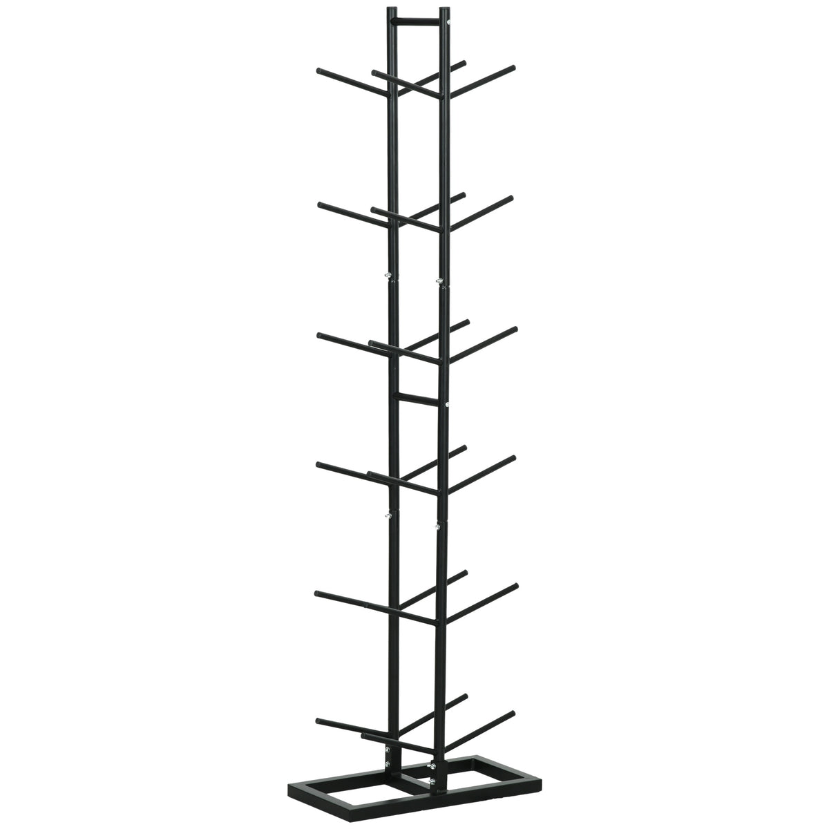 Soozier Ball Storage Rack, Vertical Basketball Rack, Steel Ball Holder Organizer for Gym Garage Classroom, 12-Ball Capacity