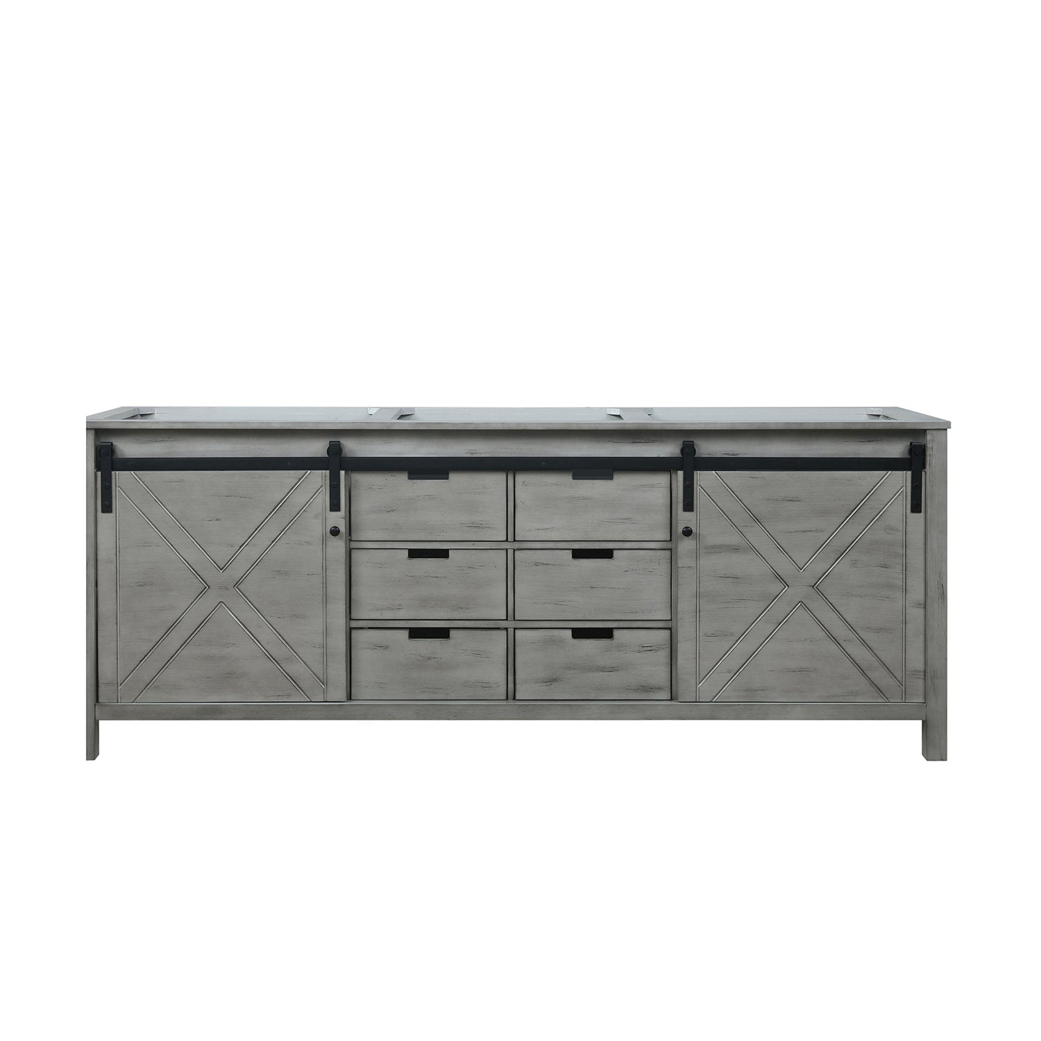 Ash Grey Double Bath Vanity 84 in. W x 22 in. D