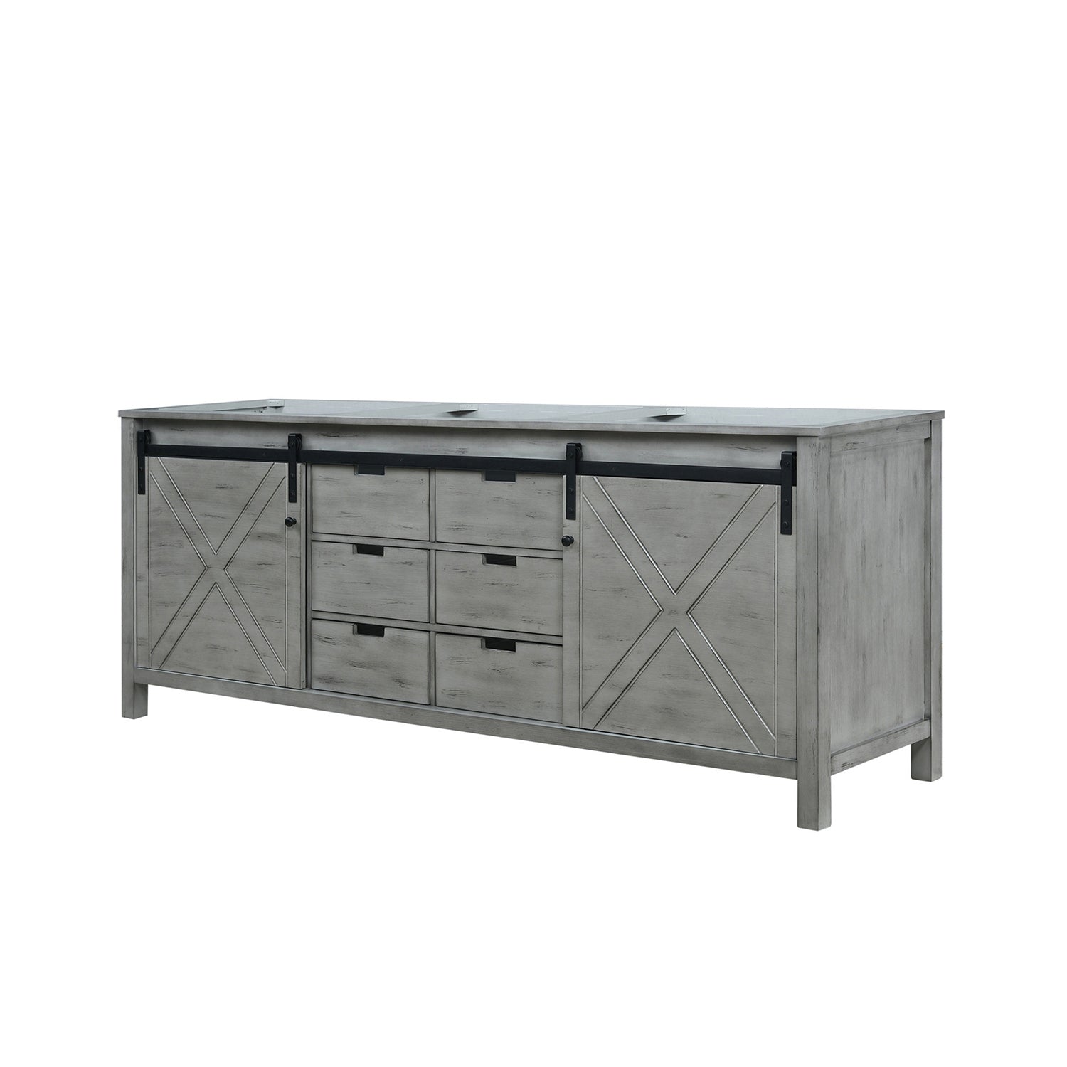 Ash Grey Double Bath Vanity 84 in. W x 22 in. D