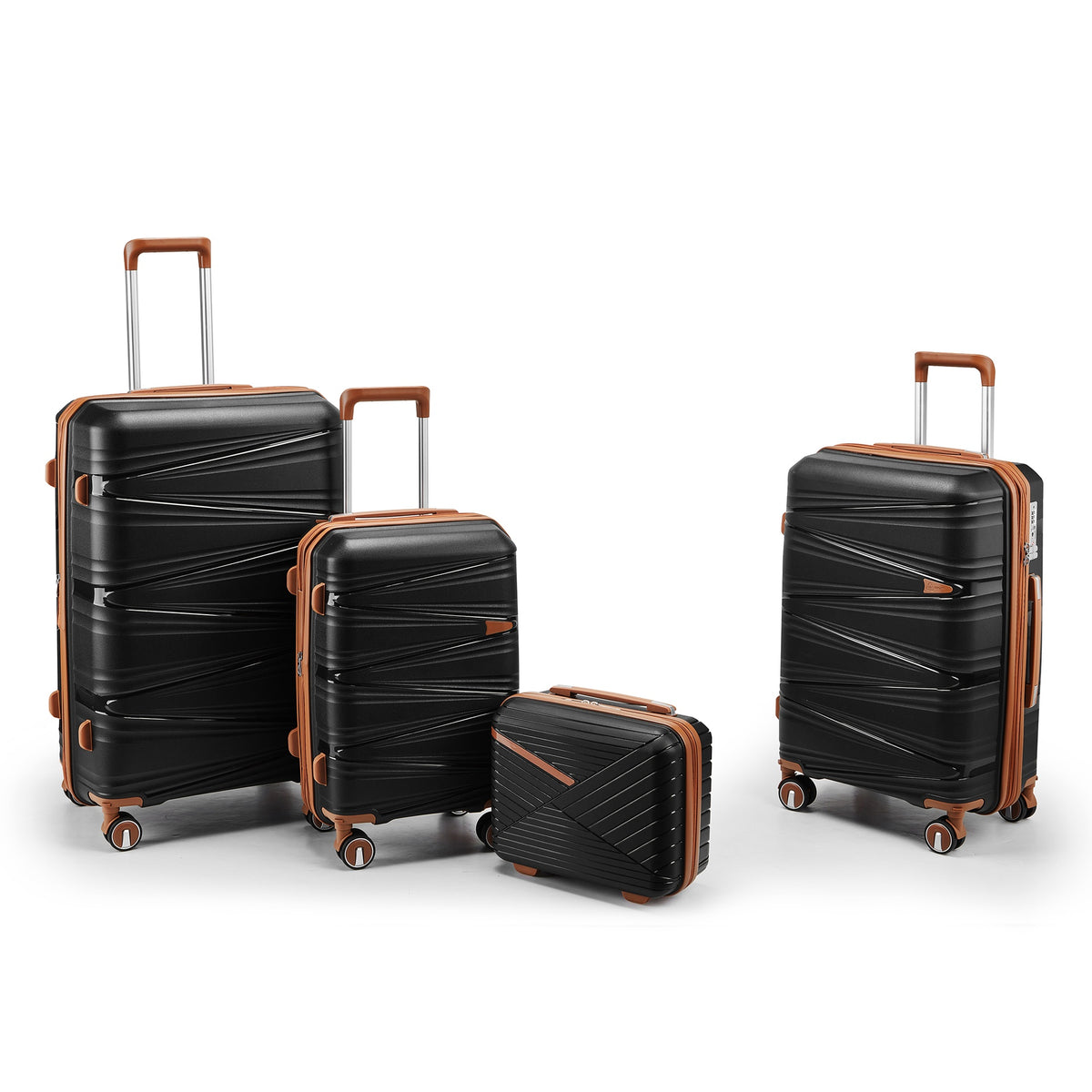 Luggage 4 Piece Sets(14/20/24/28), Hard Shell Lightweight TSA Lock Carry on Expandable Suitcase with Spinner Wheels Travel Set for Men Women