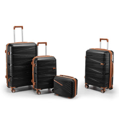 Luggage 4 Piece Sets(14/20/24/28), Hard Shell Lightweight TSA Lock Carry on Expandable Suitcase with Spinner Wheels Travel Set for Men Women