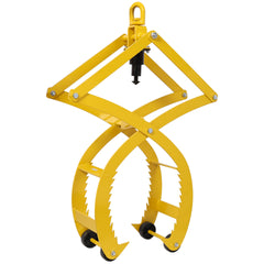 Automatic Grip and Release Log Tongs, 360° Swivel Lifting Tongs with 4 Claws 21" Open, 3300 LBS Load Capacity, Fit For Forklift, ATV, Tractor and so on. Yellow Color