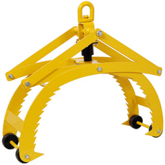 Automatic Grip and Release Log Tongs, 360° Swivel Lifting Tongs with 4 Claws 21" Open, 3300 LBS Load Capacity, Fit For Forklift, ATV, Tractor and so on. Yellow Color
