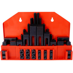 58Pc T-Slot Clamping Kit Mill Machinist Set (7/16 Table Slot 3/8-16 Stud Size)