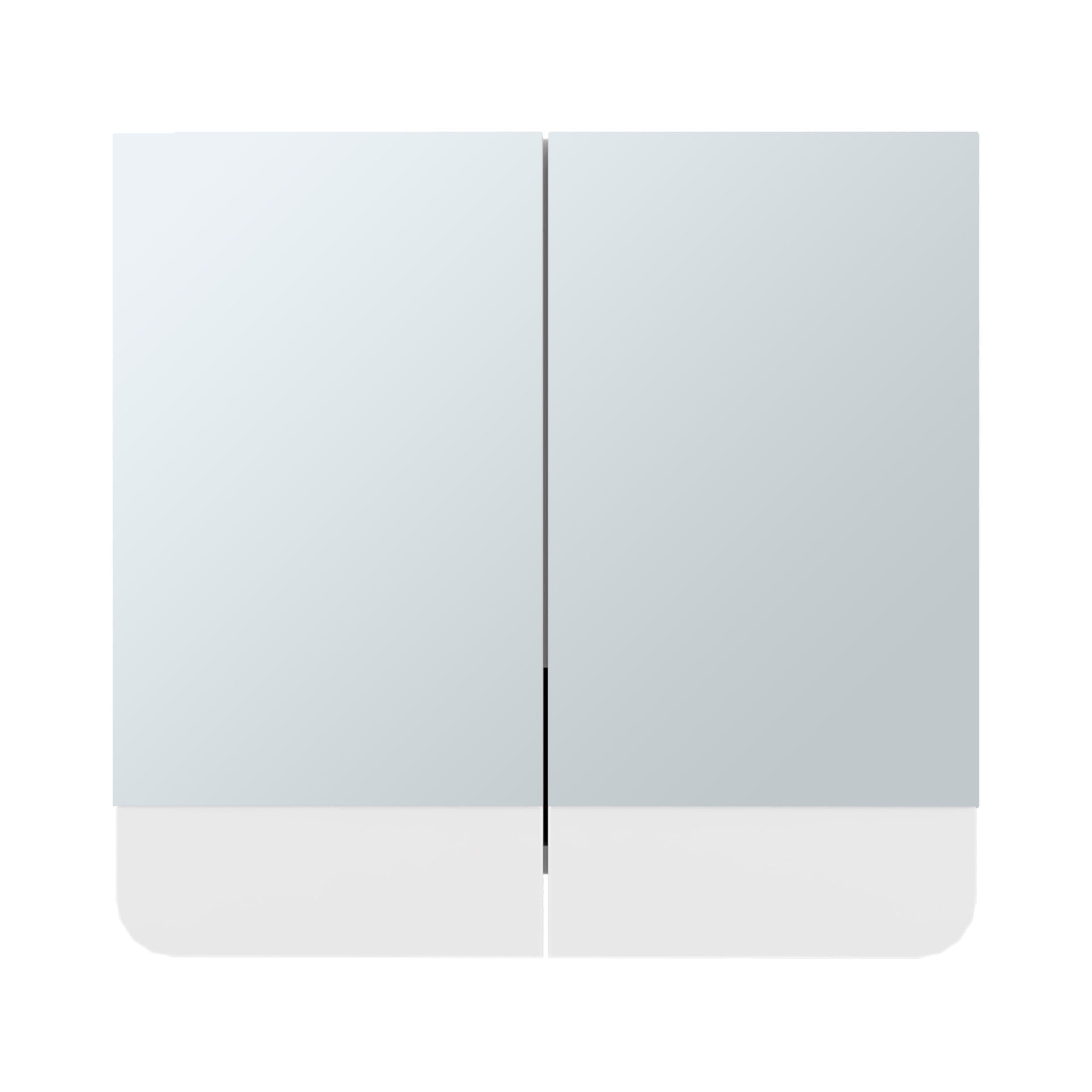 White 2-Door Medicine Cabinet with Three Spacious Shelf