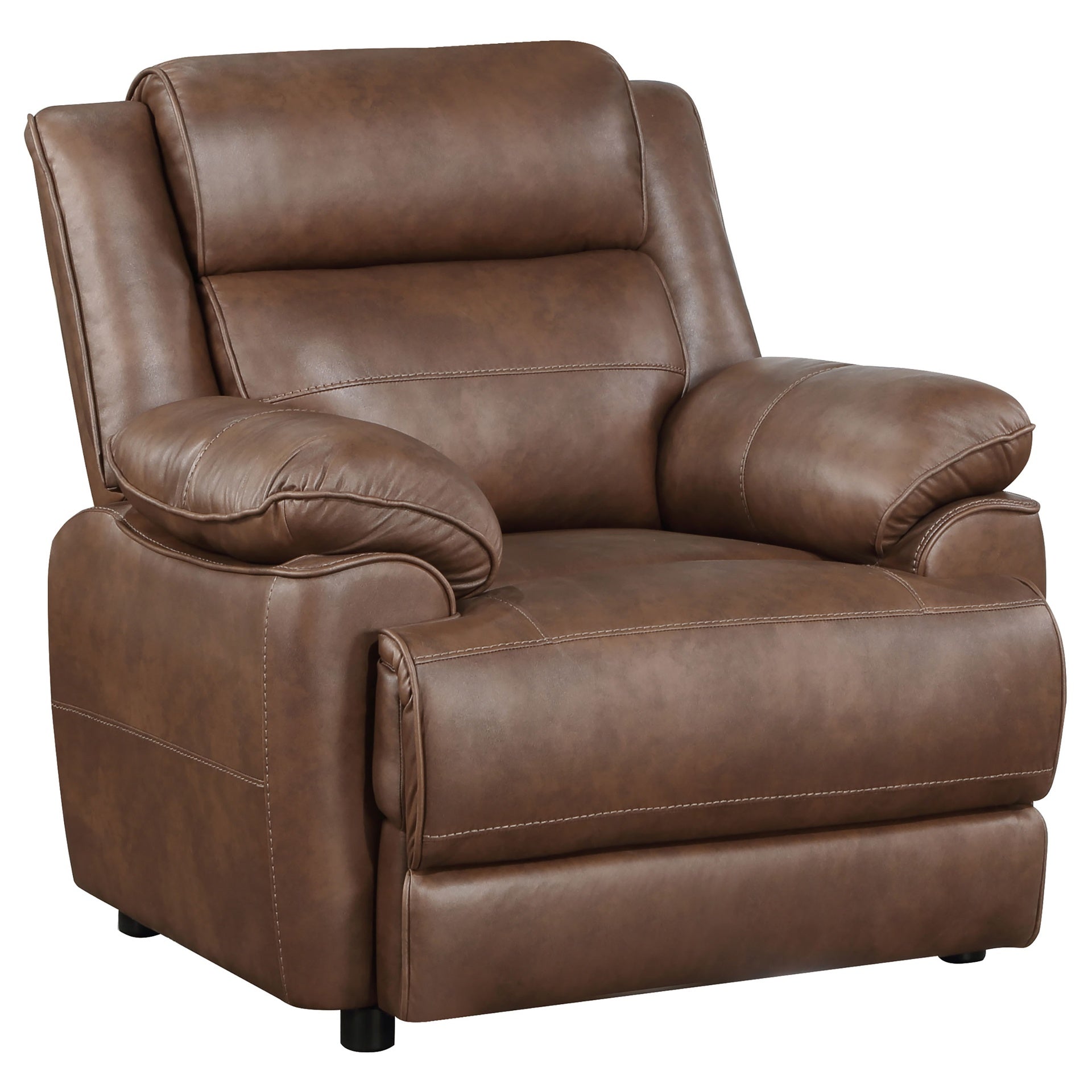 Worthington Dark Brown Padded Arm Accent Chair