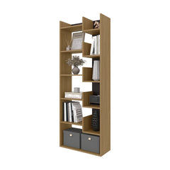 White Bookcase in Melamine with Open Storage
