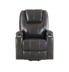 Gunmetal 2-Cup Holder Power Lift Recliner