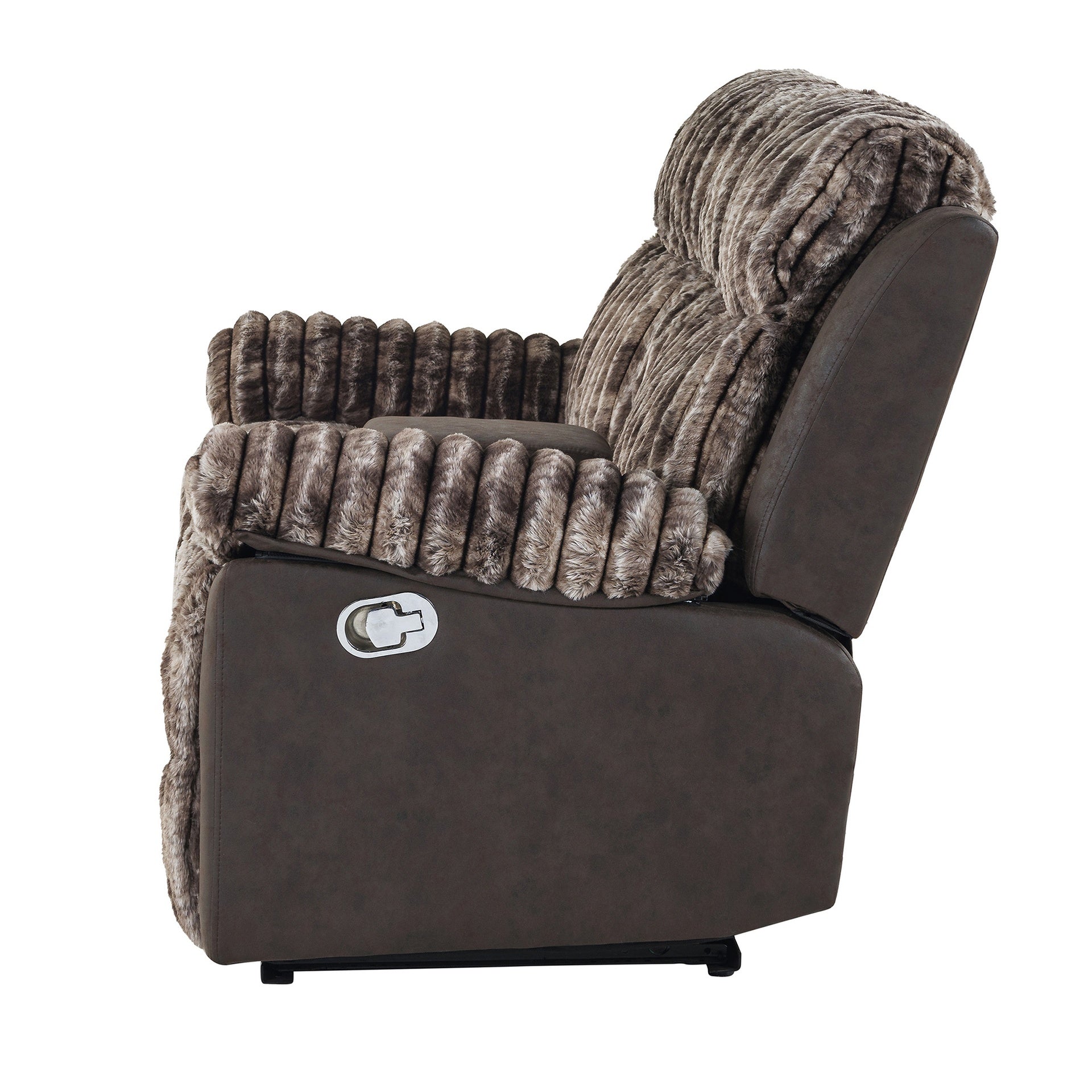 Bruni Brown Console Reclining Loveseat