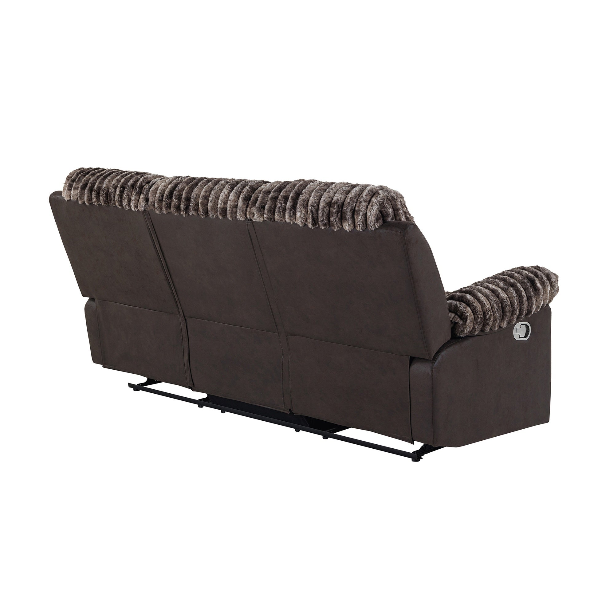 Bruni Brown Console Reclining Loveseat