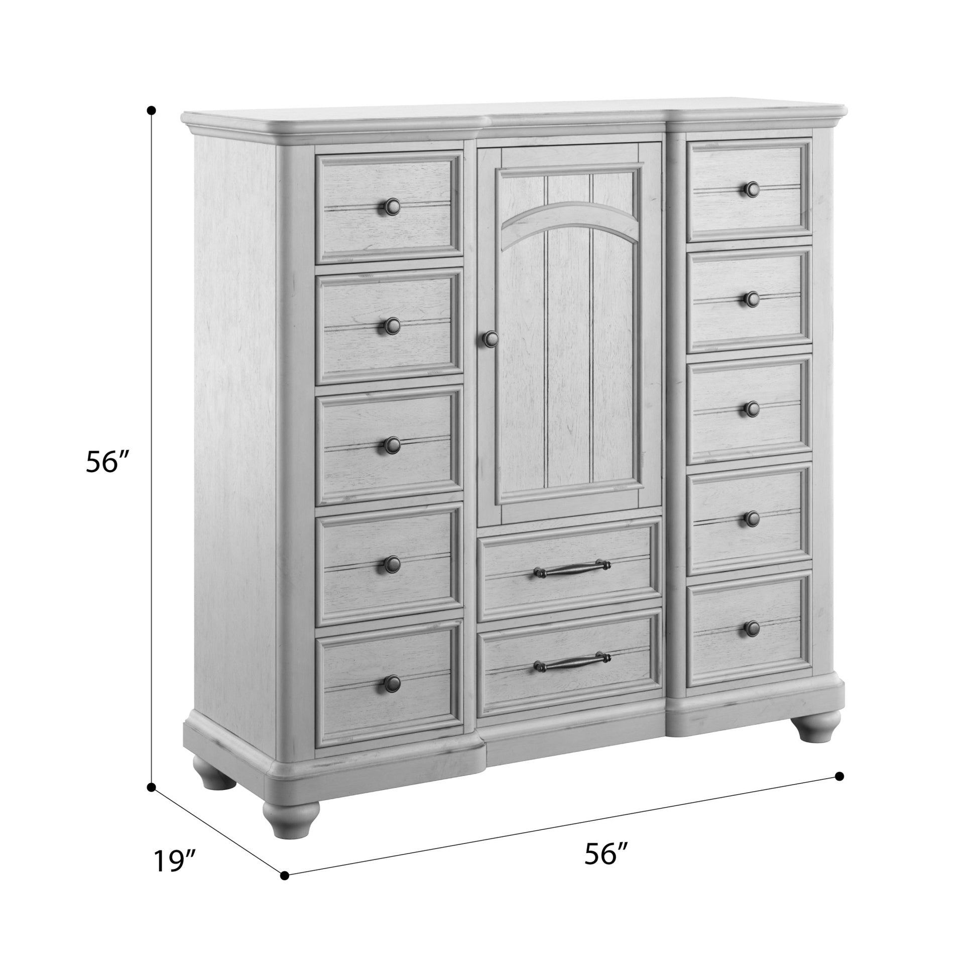 Gray 12-Drawer Master Chest With Cabinet