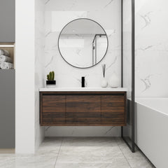 48 Inch Bathroom Cabinet With Sink,Soft Close Doors and Drawer,Float Mounting Design,48x18