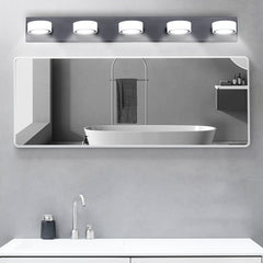 37" Modern 5-Light LED Vanity Light, Sleek Black Bathroom Wall Light Fixture for Mirror, Shower, and Bathroom Decor