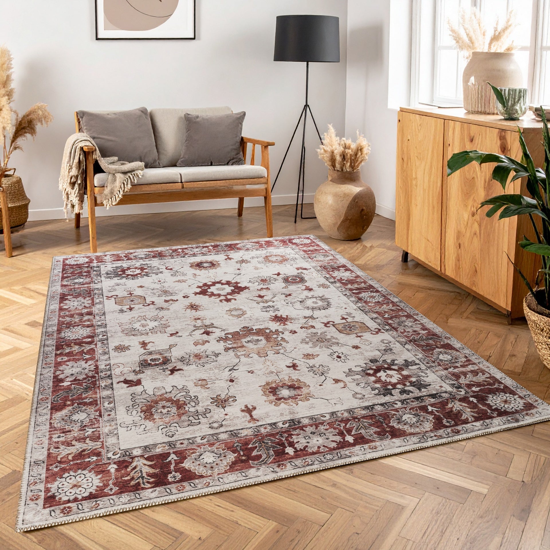 Oxford GC_NBL2015 Red 5 ft. 3 in. x 7 ft. 3 in. Area Rug