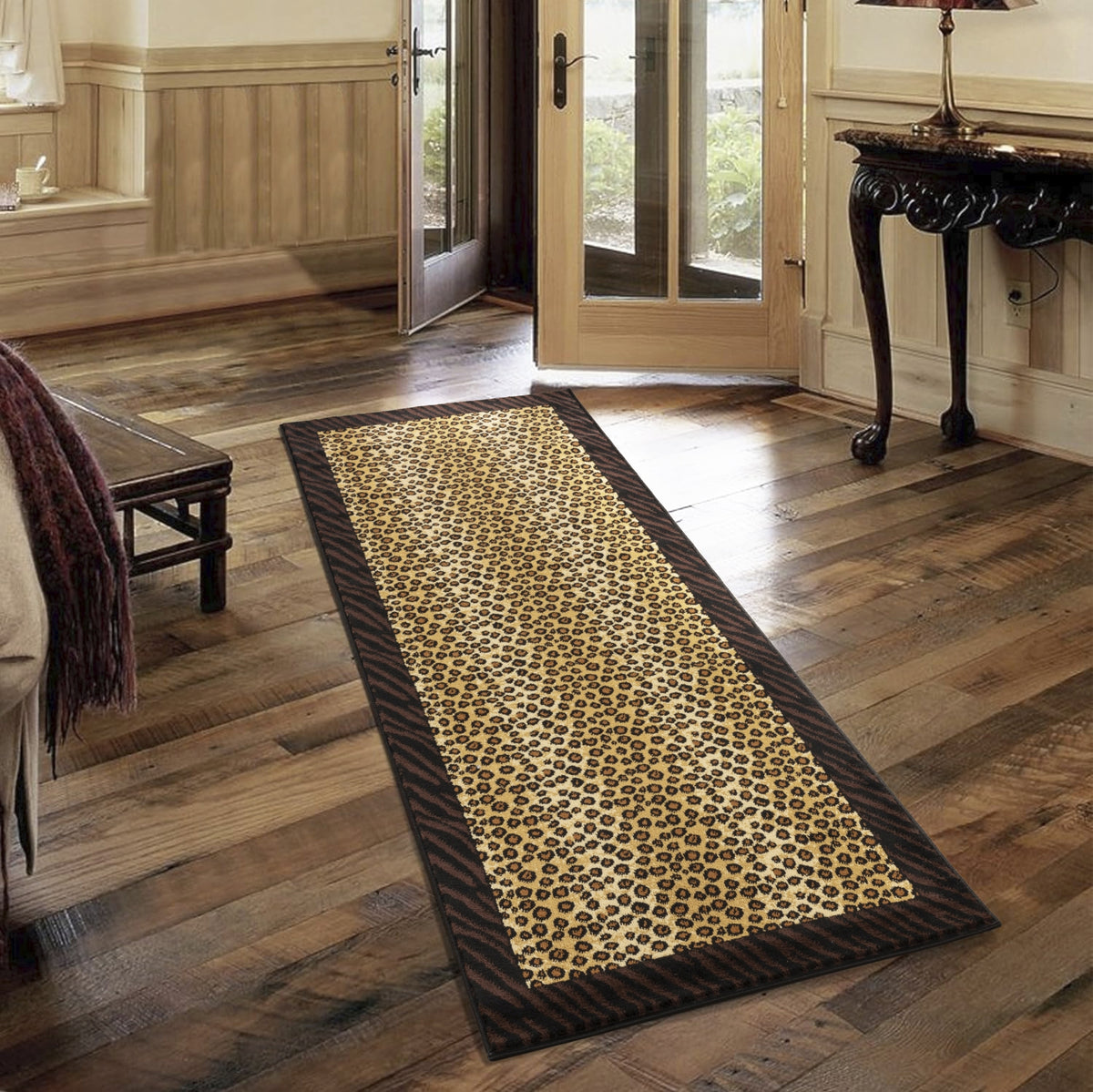 Tribes GC_YLS4014 Multi 2 ft. 7 in. x 7 ft. 3 in. Animal Print Area Rug