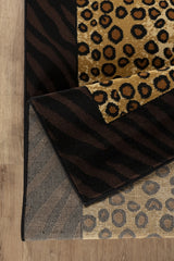 Tribes GC_YLS4014 Multi 2 ft. 7 in. x 7 ft. 3 in. Animal Print Area Rug