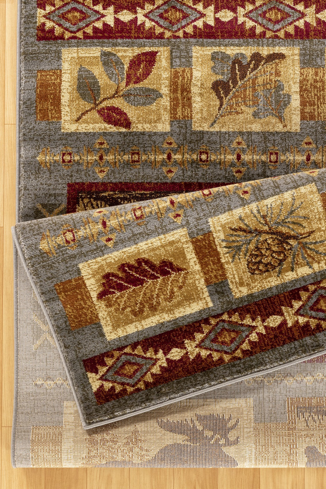 Nature's Nest GC_CBL3004 Multi 2 ft. x 3 ft. Lodge Area Rug
