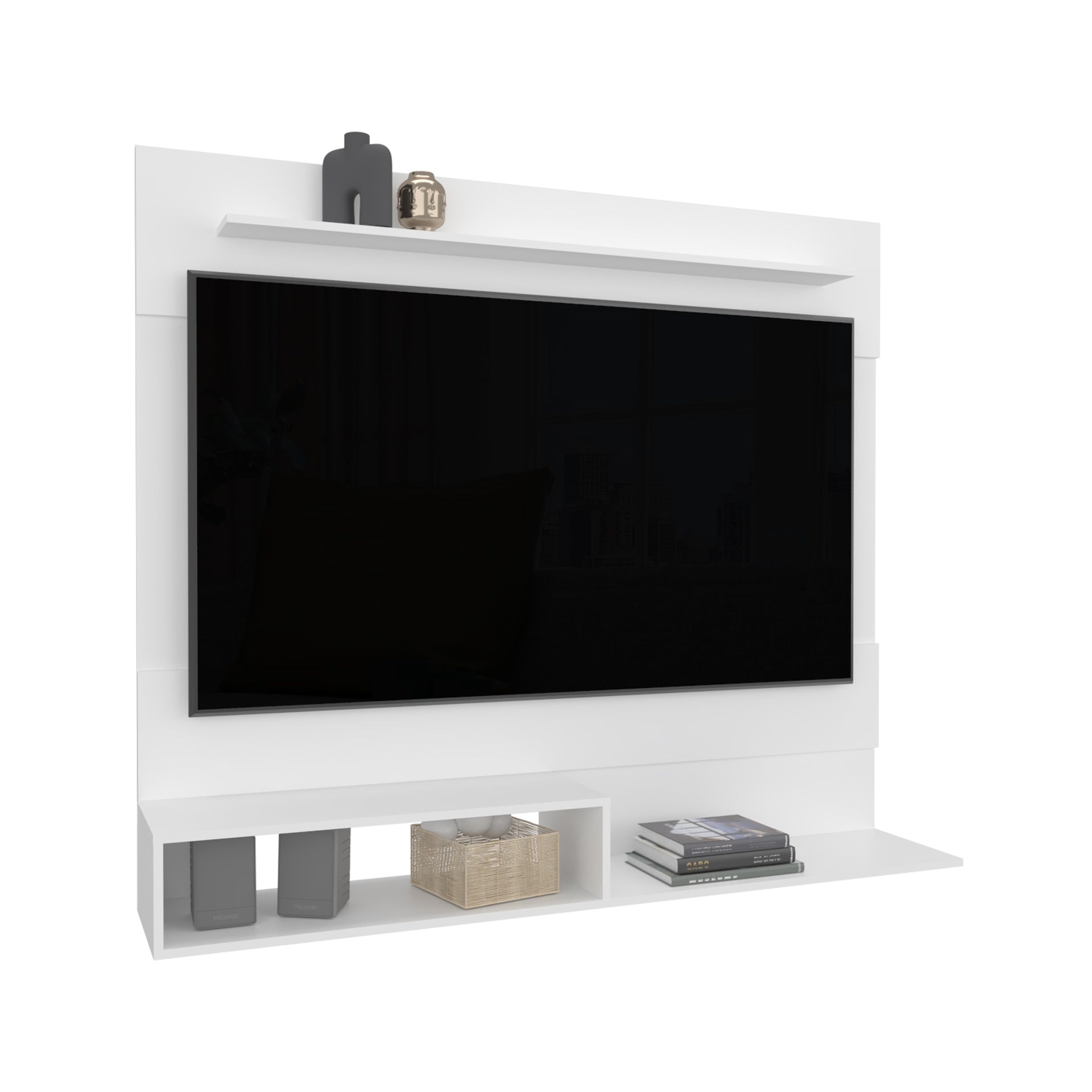 Floating Entertainment Center for TV´s up 55", Space For TV, One Superior Shelf, Two Shelves