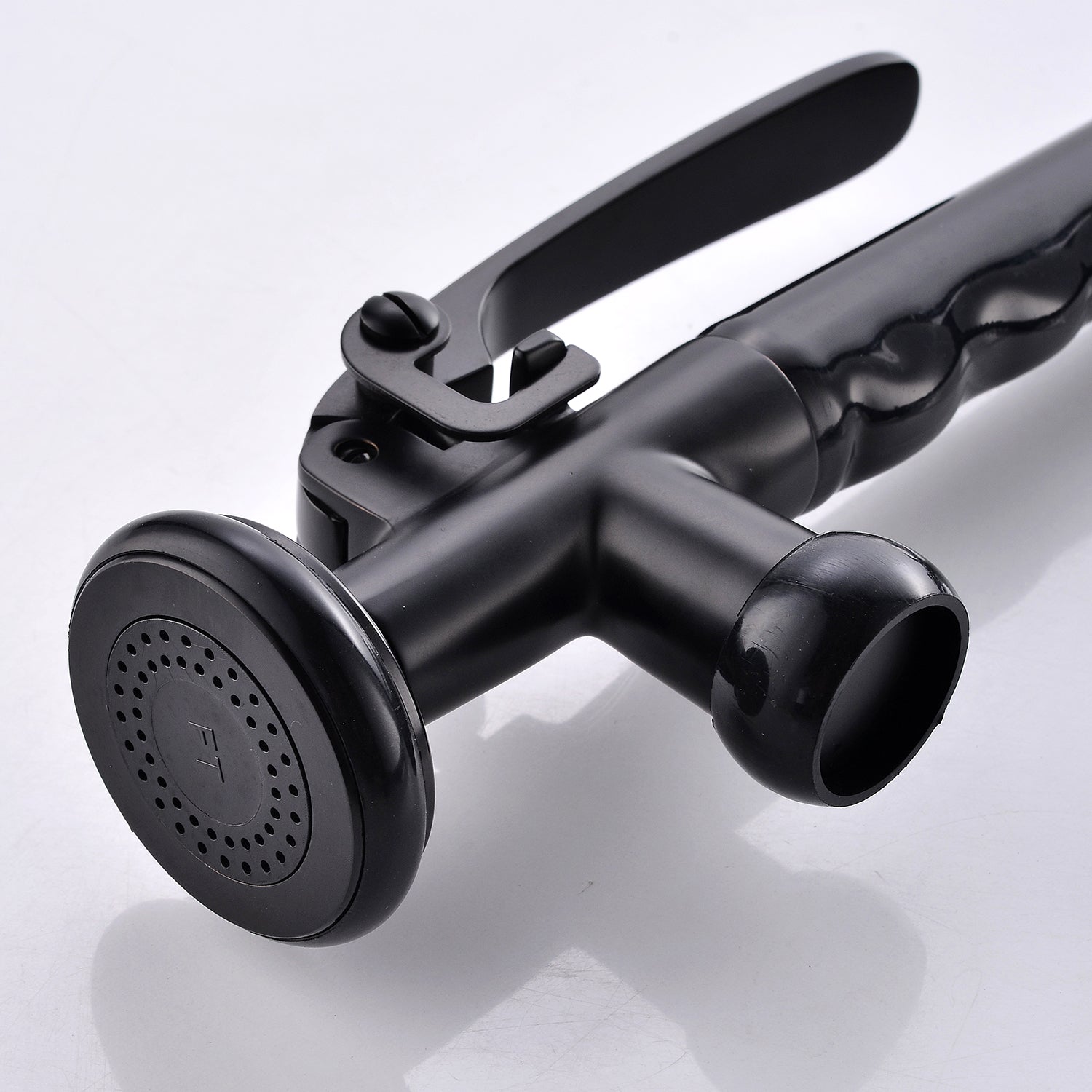 Commercial Kitchen Faucet Pull Down Sprayer Black and Nickel,Single Handle Kitchen Sink Faucet