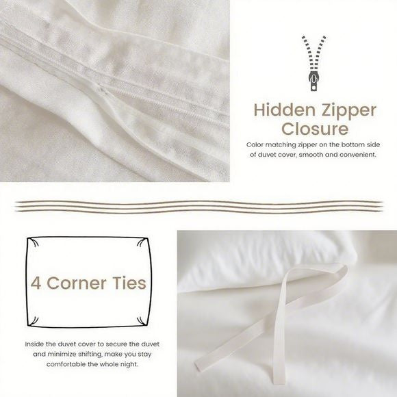 Serta Simply Clean Solid Duvet cover White Twin