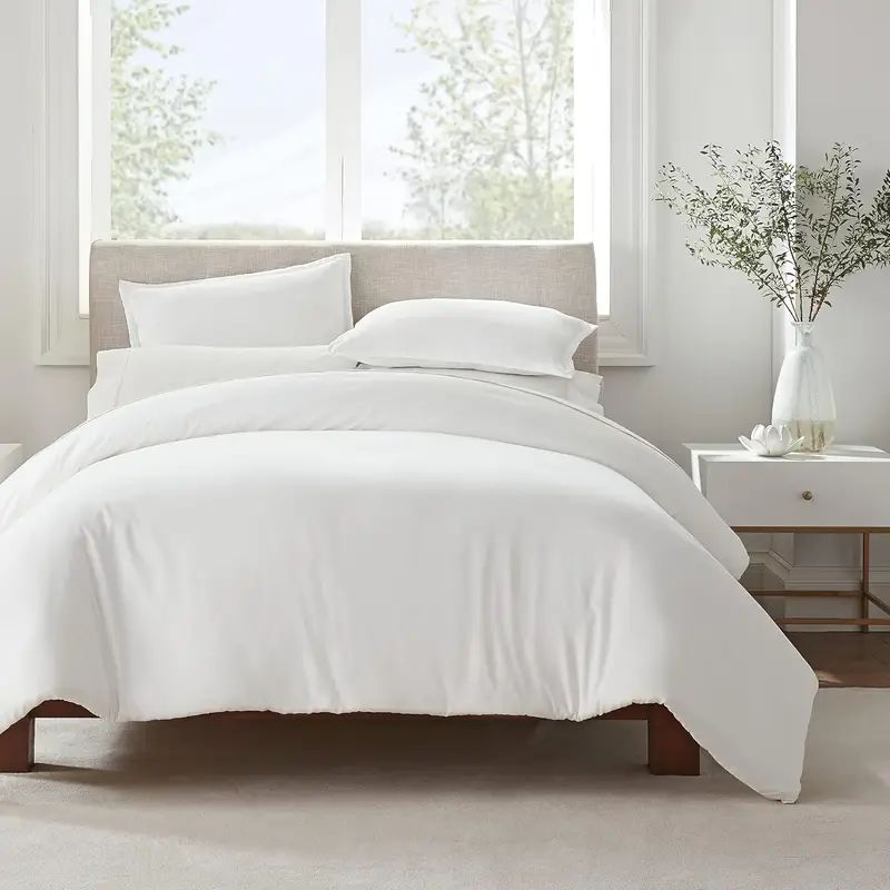 Serta Simply Clean Solid Duvet cover White Twin