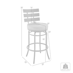Tatyana Swivel Counter or Bar Stool in Mocha Finish with Brown Faux Leather