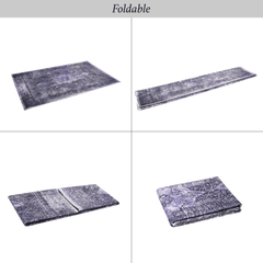 MAVAL Anthracite Washable Rug 3x5 Area Rug (Anthracite, 3' x 5')