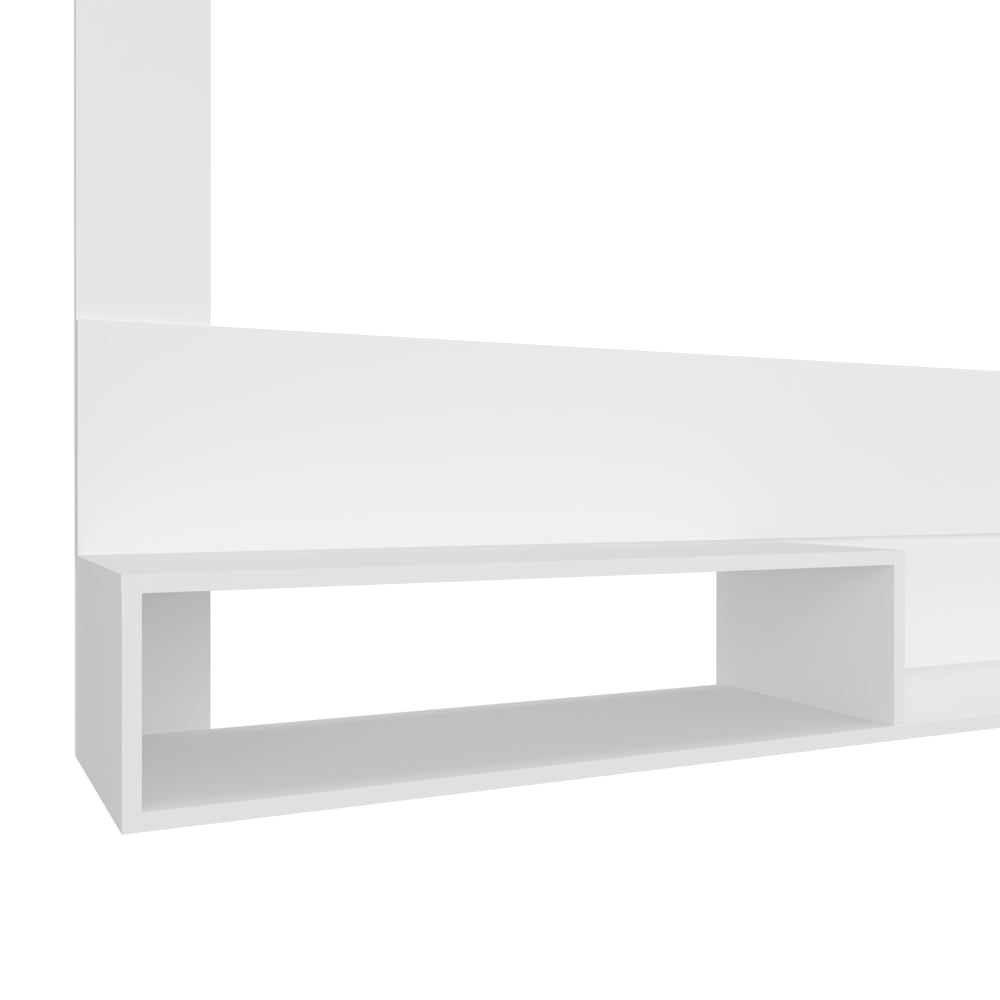 Floating Entertainment Center Albuquerque, Living Room, White