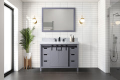 Dark Grey Bath Vanity 48 in. W x 22 in. D, and 44 in. Mirror