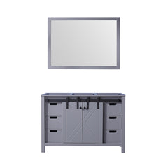 Dark Grey Bath Vanity 48 in. W x 22 in. D, and 44 in. Mirror