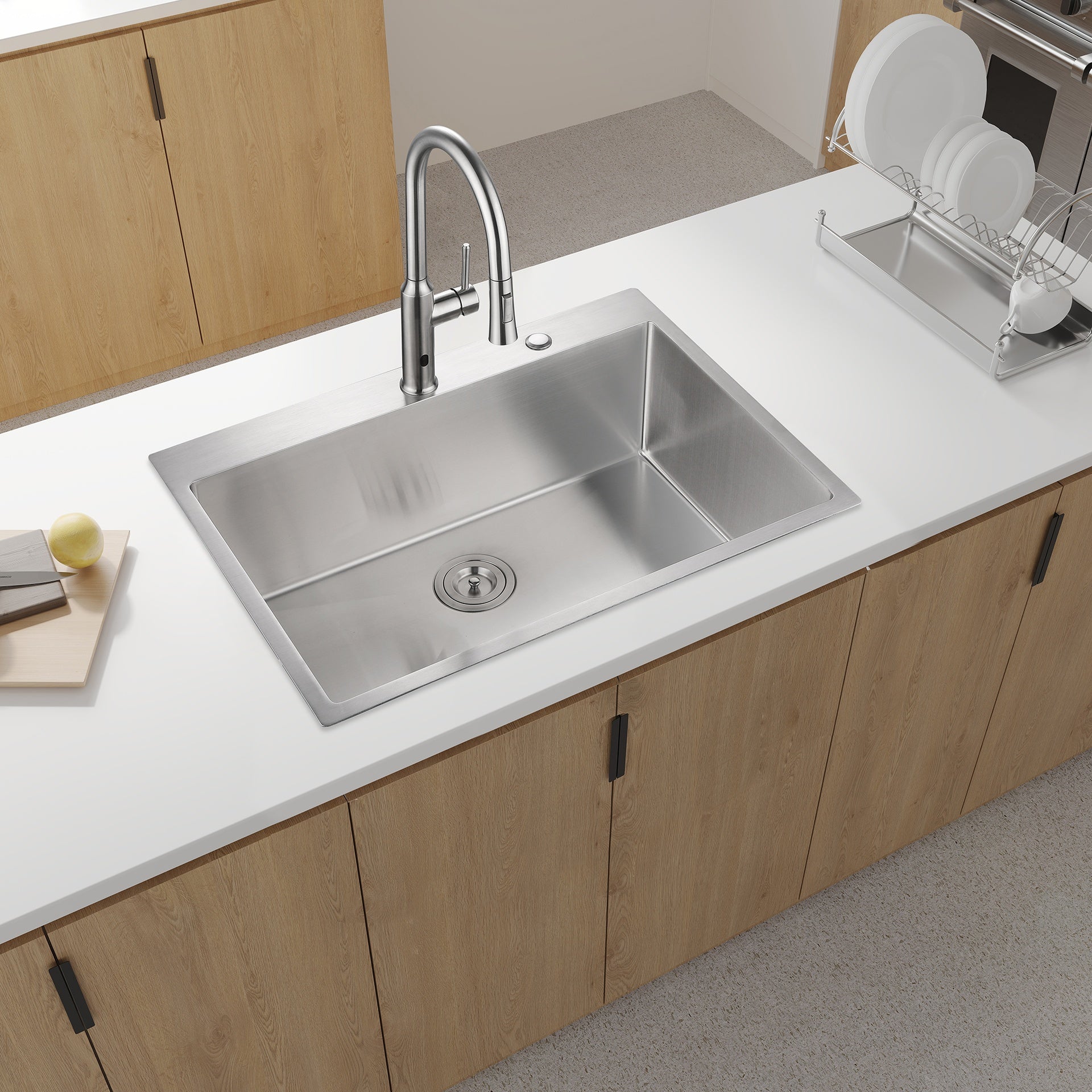33x22x10"Drop-in Single Bowl Stainless Steel Kitchen Sink
