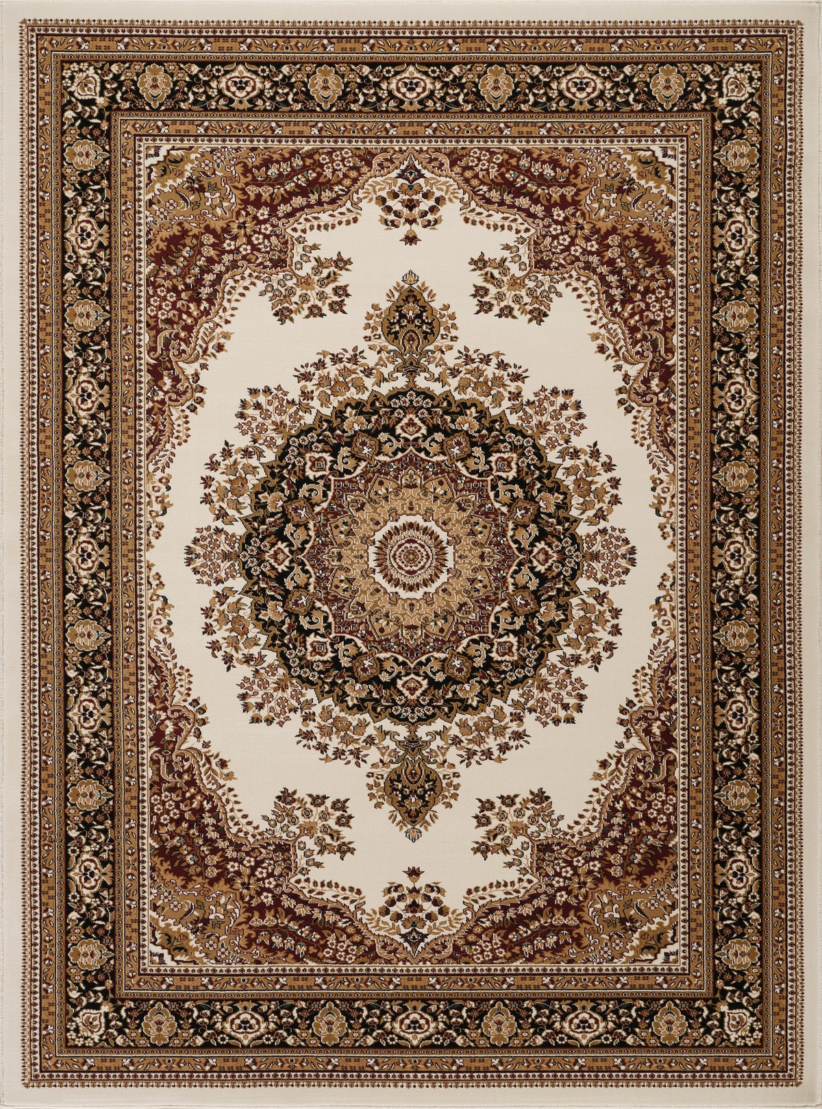 Manchester GC_HER5006 Ivory 9 ft. 2 in. x 12 ft. 6 in. Area Rug