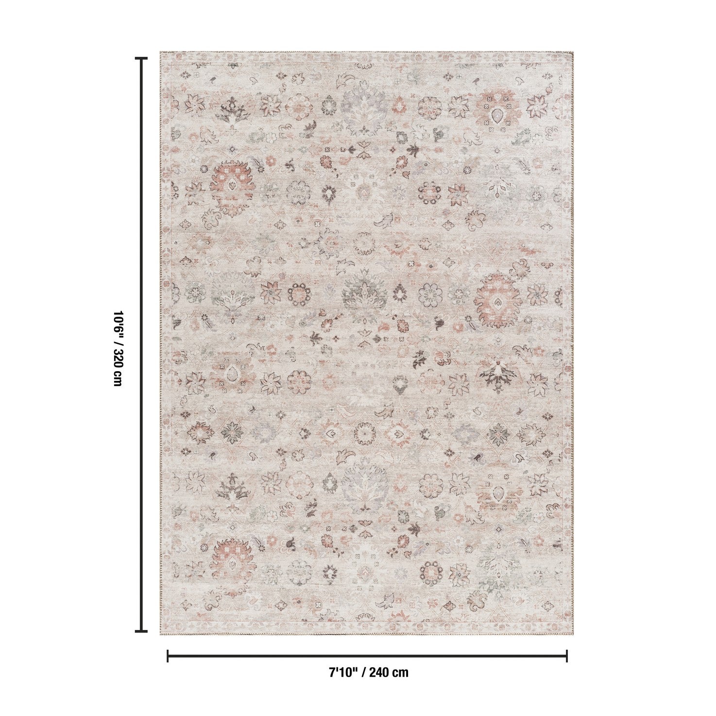 Majestic GC_RYL1002 Beige 7 ft. 10 in. x 10 ft. 6 in. Area Rug