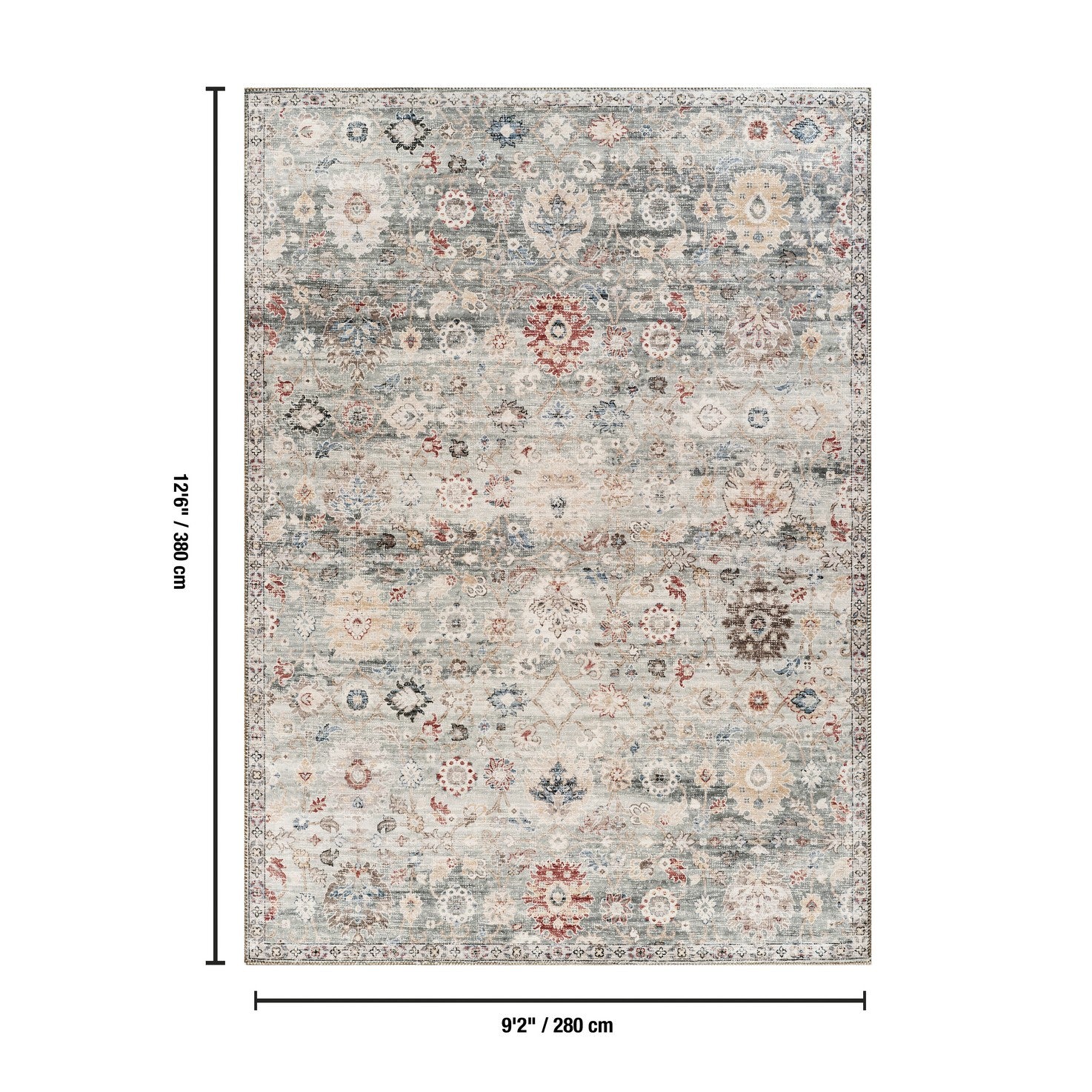 Majestic GC_RYL1003 Green 9 ft. 2 in. x 12 ft. 6 in. Area Rug