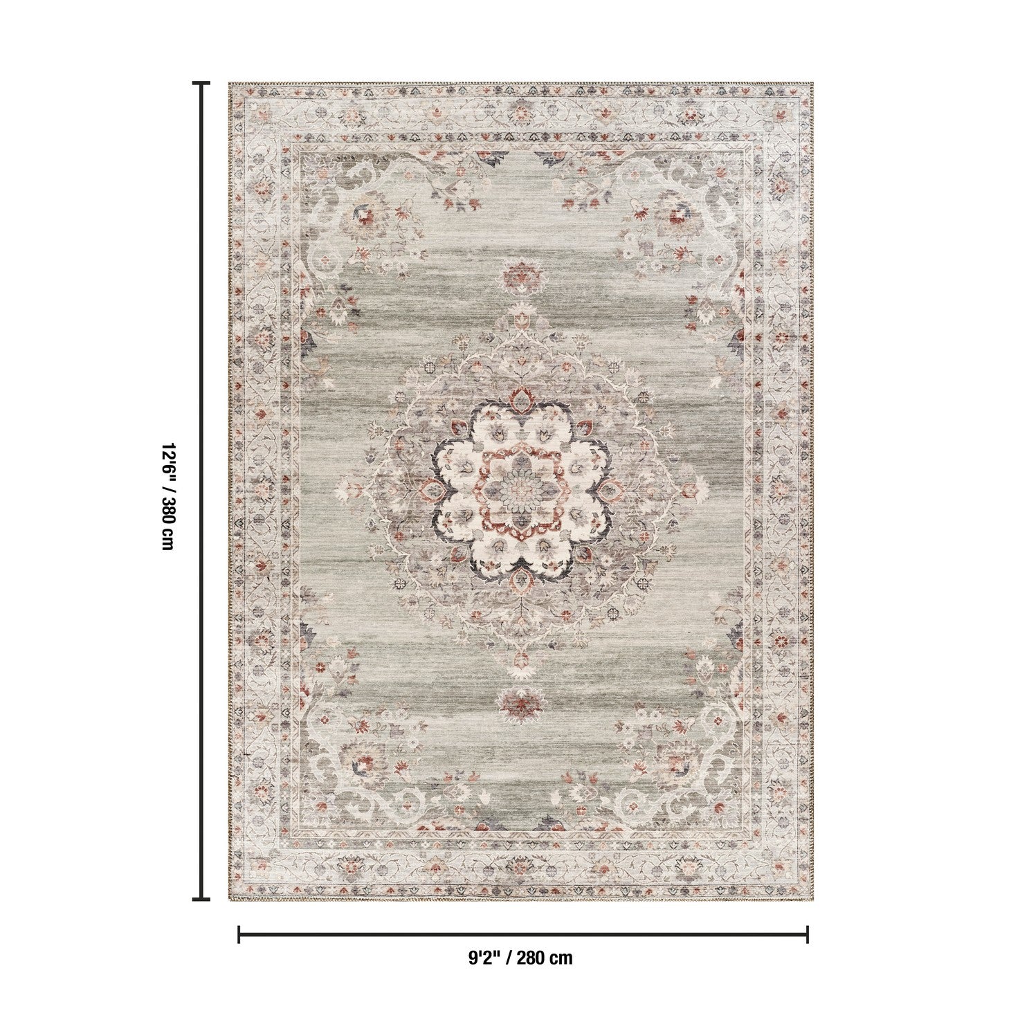 Oxford GC_NBL2013 Green 9 ft. 2 in. x 12 ft. 6 in. Area Rug