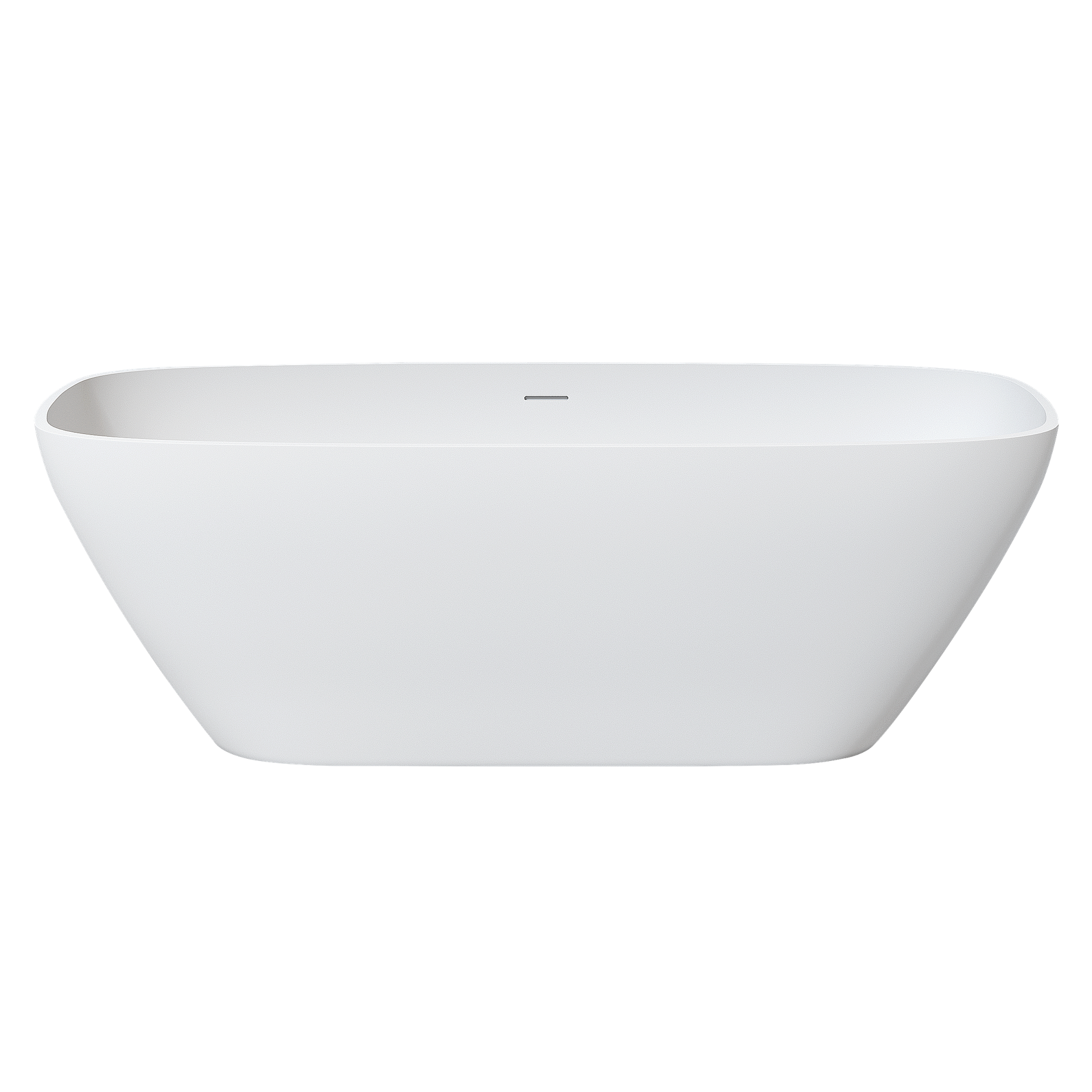 67" solid surface soaking bathtub