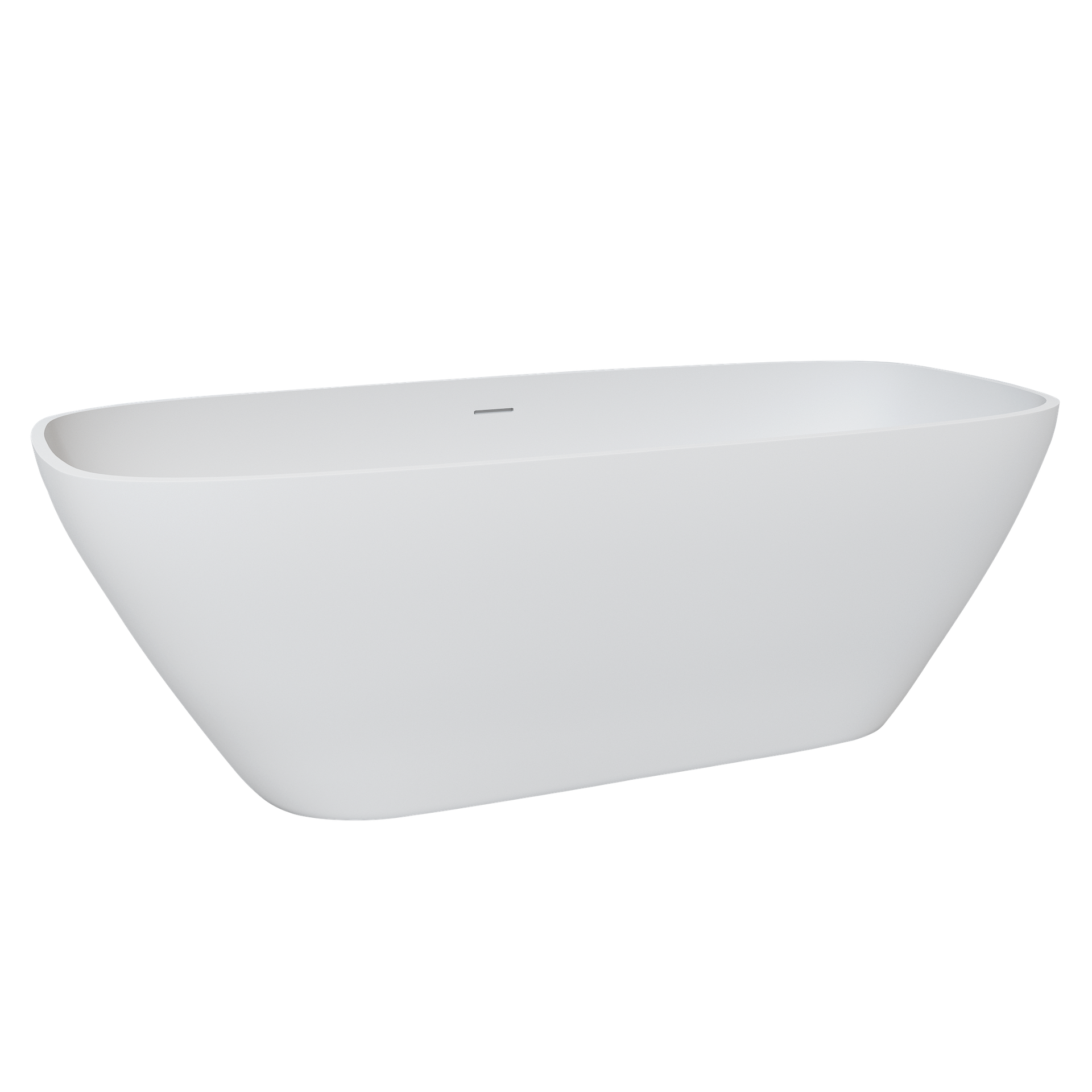 67" solid surface soaking bathtub