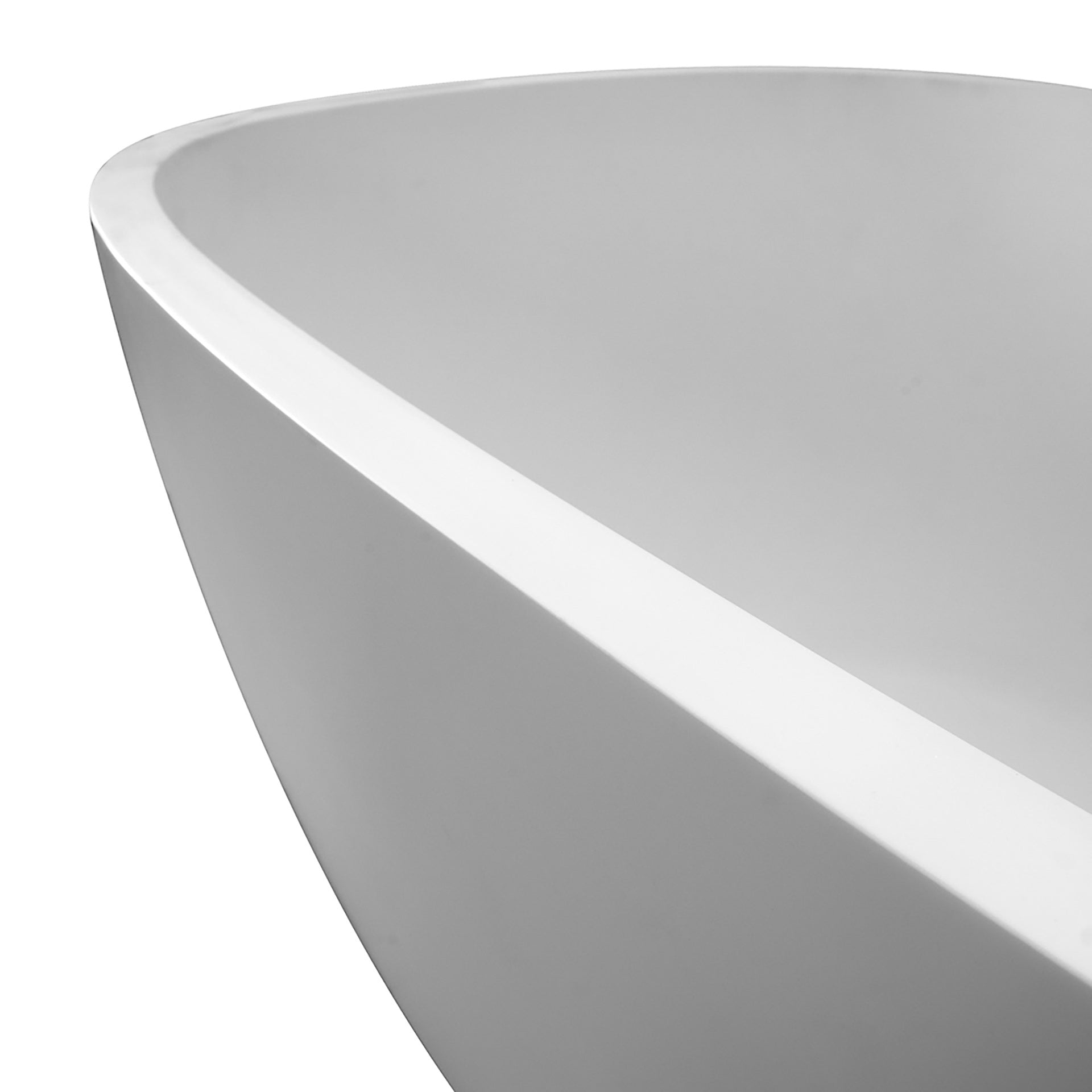 67" solid surface soaking bathtub